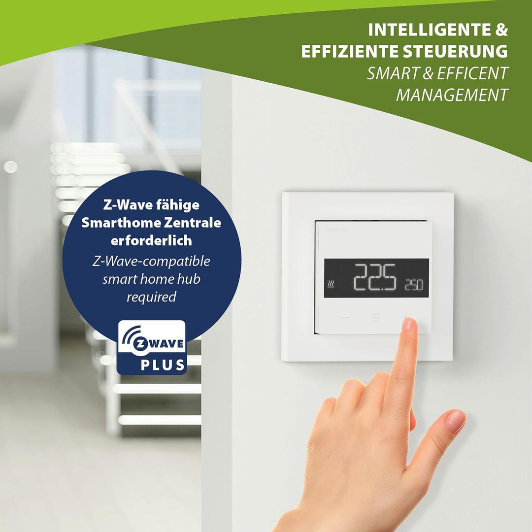 Heatit Z-TRM6 Z-Wave Plus Thermostat Raumregler mit EXT. Sensor für Fussbodenheizung elektrisch und