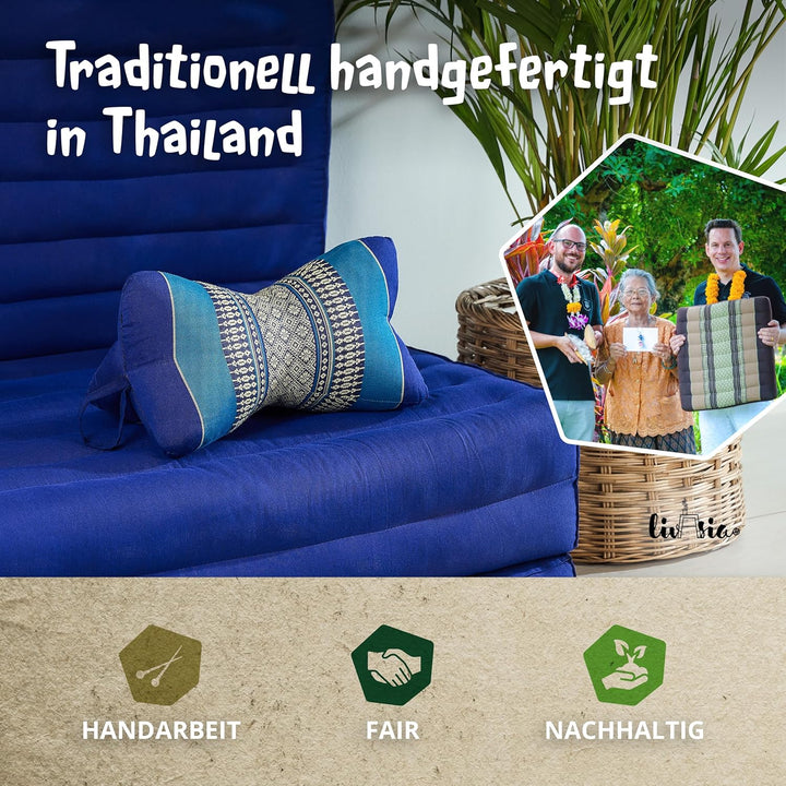 livasia Nackenstützkissen Knochenkissen - Ø 15x32cm - Nackenkissen Knochenform, Sofakissen, Lesekiss