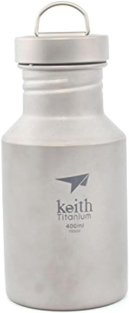Keith Titanium Wasserflasche für Outdoor Camping Titan Sport Wasserkocher, 400ml