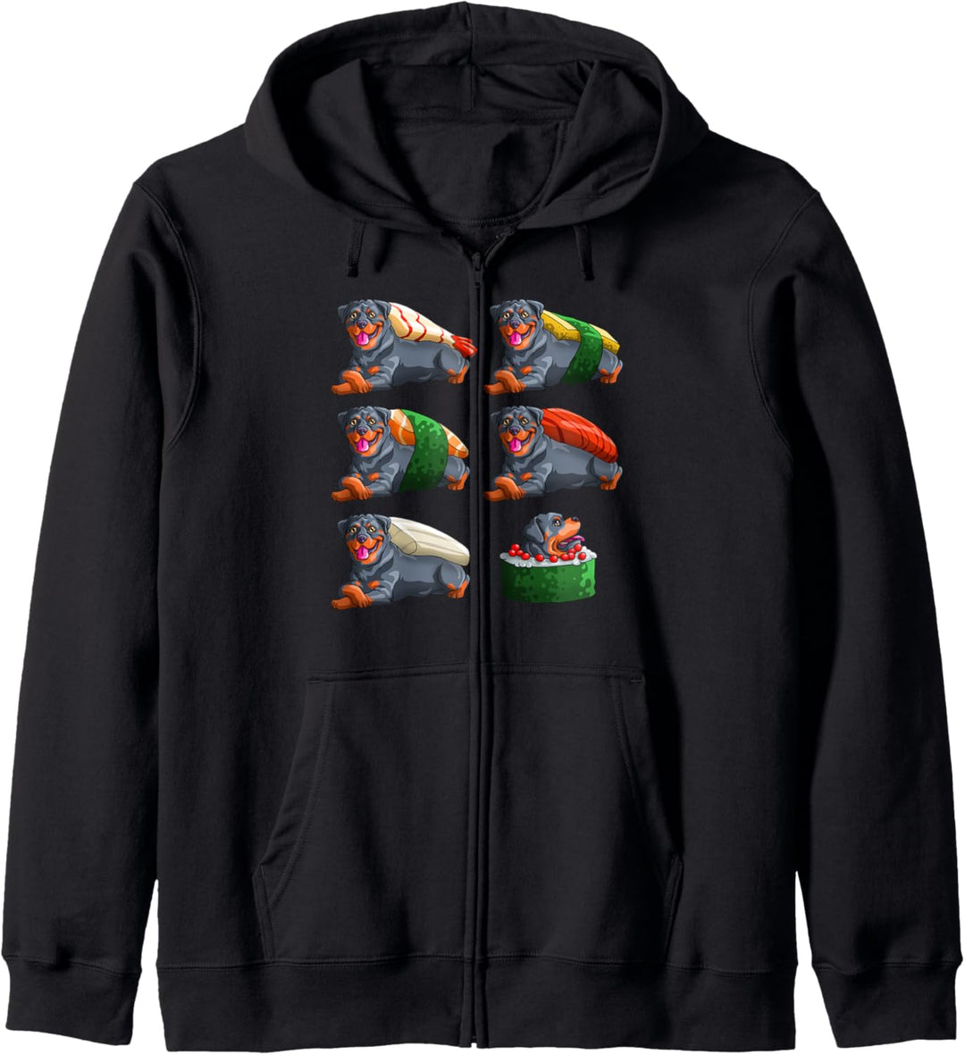 Sushi Rottweiler Lustiges Rottie Sushi Otaku Kawaii Rottie Kapuzenjacke