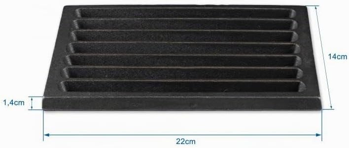 GRILLROSTPROFI Ascherost - Feuerrost - Kohlerost - Kaminrostin Premium-Qualität, Gusseisen, 14 x 22