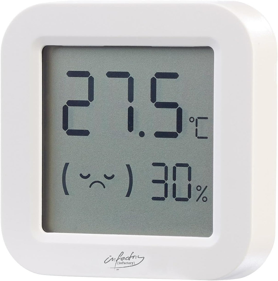 infactory Temperaturmessgerät: 4er-Set Mini-Thermo-/Hygrometer, Komfort-Anzeige, LCD, Bluetooth, App