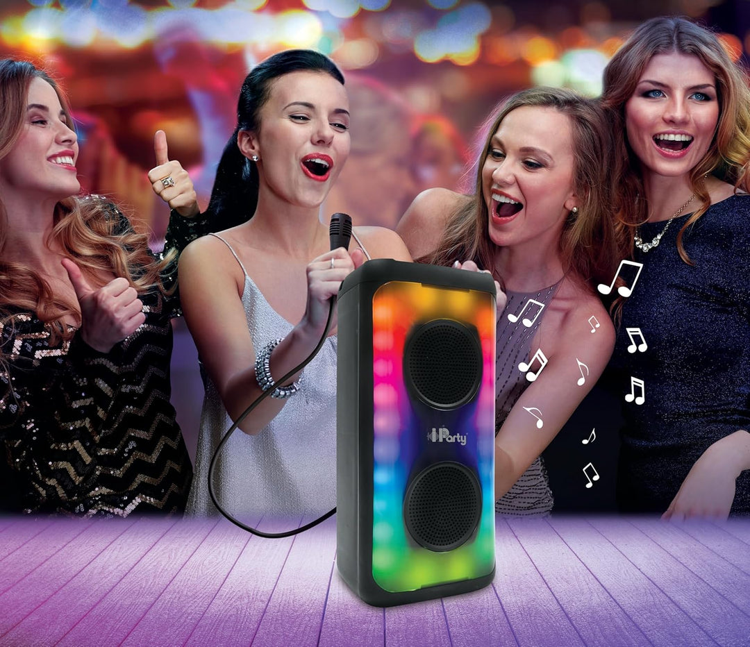 Lexibook iParty®, Tragbarer Bluetooth®-Lautsprecher mit Mikrofon, Leistungsstarker Klang, Mehrfarbig