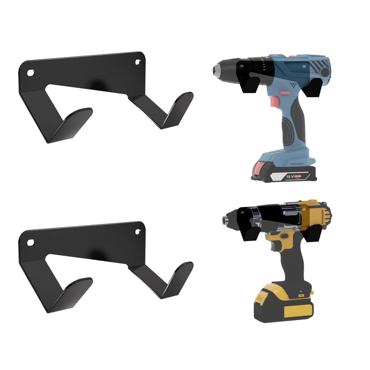 Drill Holder, Heavy Duty Steel Drill Dock Wall Mount, Universal Tool Organizer with Quick-Release Cl