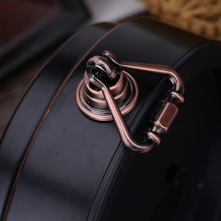 Europäische Retro Tischuhr Desktop Vintage Wecker Metall Ornamente Pendeluhr Home Wohnzimmer Schreib