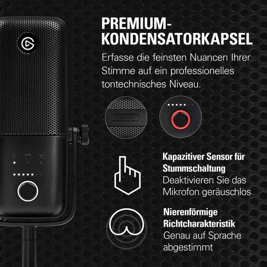 Elgato Stream Deck +, Audiomixer & Wave:3 - Professionelles USB-Kondensatormikrofon für Streaming, P
