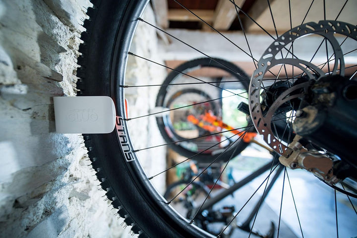 hornit CLUG Fahrradhalterung Wandmontage - MTB XL 58-69mm Weiss/Orange - Wandhalterung Fahrradstände