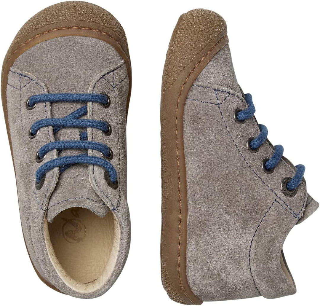 Naturino Lauflernschuhe aus Veloursleder 19 EU Grau Blau, 19 EU Grau Blau