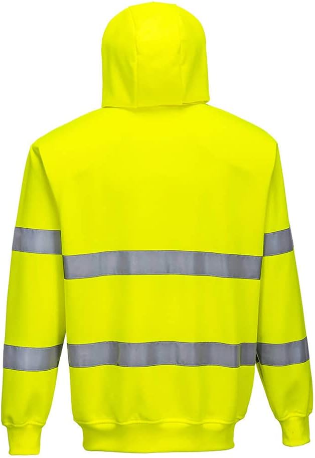 PORTWEST B305 - Warnschutz-Reissverschluss Kapuzen-Sweatshirt, 1 Stück, Gelb