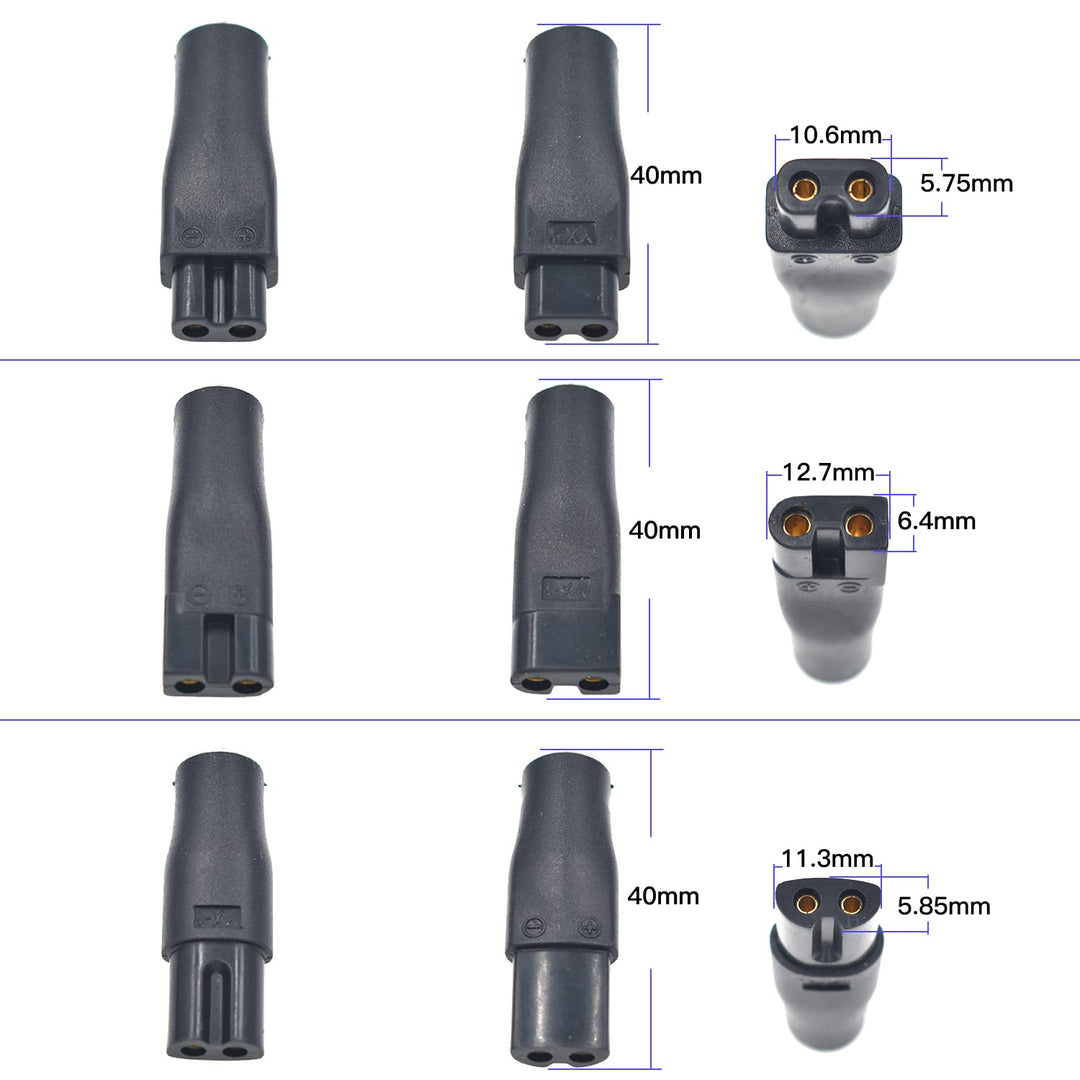 10 Stück 5V Rasierer Ladegerät USB Netzkabel Adapter Set für eine Vielzahl von elektrischen Haarschn
