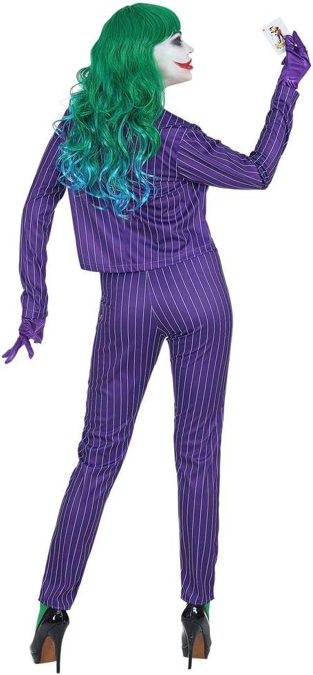 Mad Joker Damen Kostüm Jackett Weste Hose Bluse Handschuhe, L