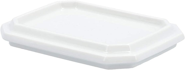 KPM Berlin KURLAND Butterdose klein 2-teilig, Porzellan Weiss Handgemachte Butteraufbewahrung Kühlsc
