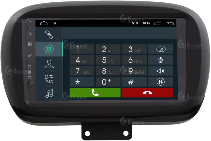 Personalisiertes Autoradio fürFiat 500X Android GPS Bluetooth WiFi USB DAB+ Touchscreen 9" 4core Car