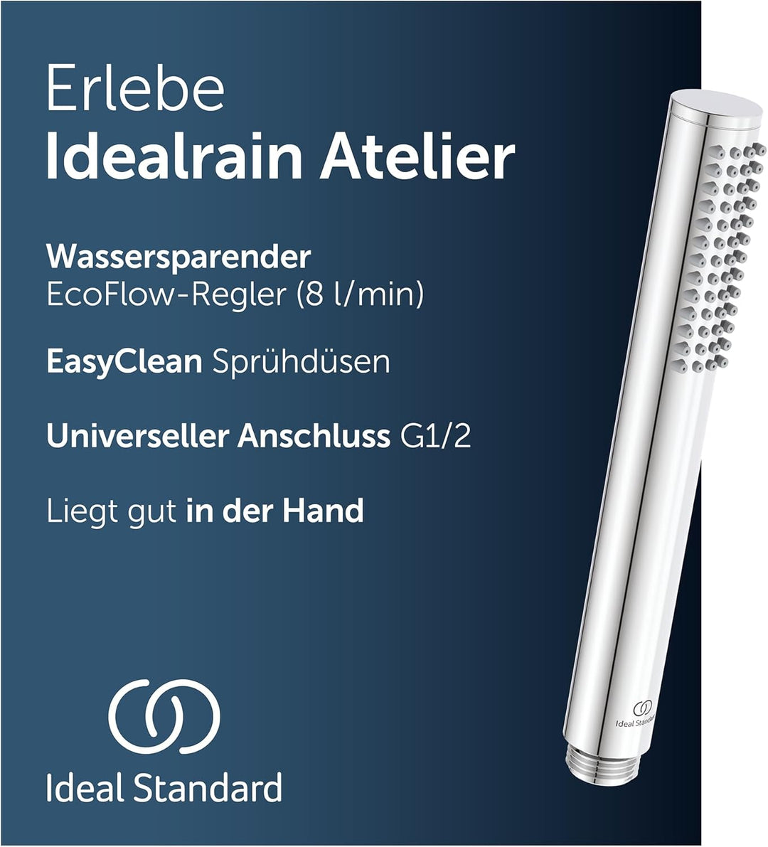 Ideal Standard BC774AA Idealrain Atelier Handbrause, stick Chrom, Chrom