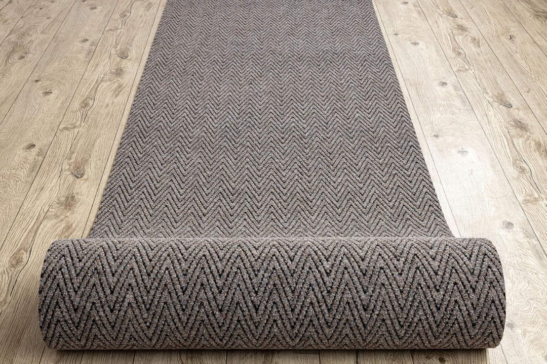 Runner - Türmatte rutschfest Magnus 1951 Zigzag Outdoor, Indoor beige 100x440 cm 100 x 440 cm Magnus