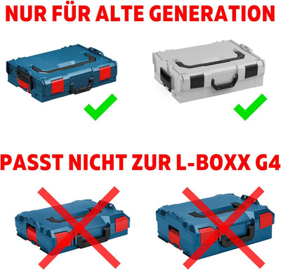 Bosch Sortimo L-Boxx Einlagen | 3er Set Werkzeugkoffer Einlagen für LBoxx altes Modell inkl. Einsatz