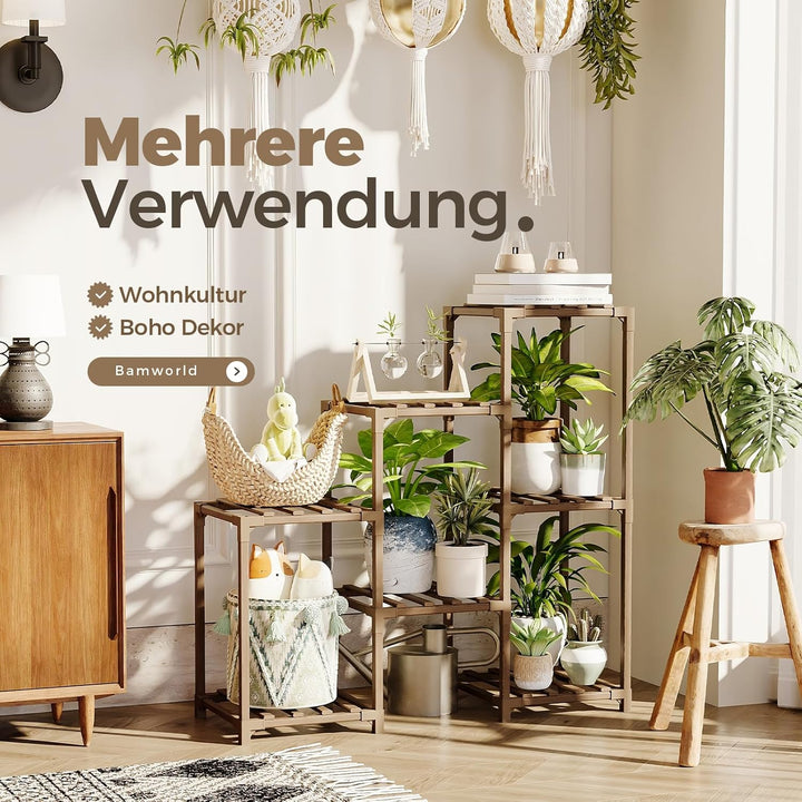 Pflanzenständer Brief Zimmerpflanzen, Holz im Freien abgestuftes Pflanzenregal Brief mehrere Pflanze