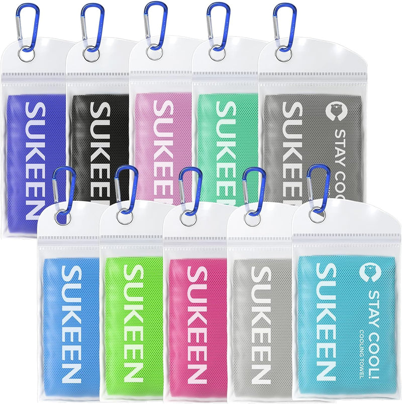 Kühltuch Set, kühlendes Handtuch Kühltücher Hals, Handtuch kühlend, Cooling Towel, Kühltücher Sport,