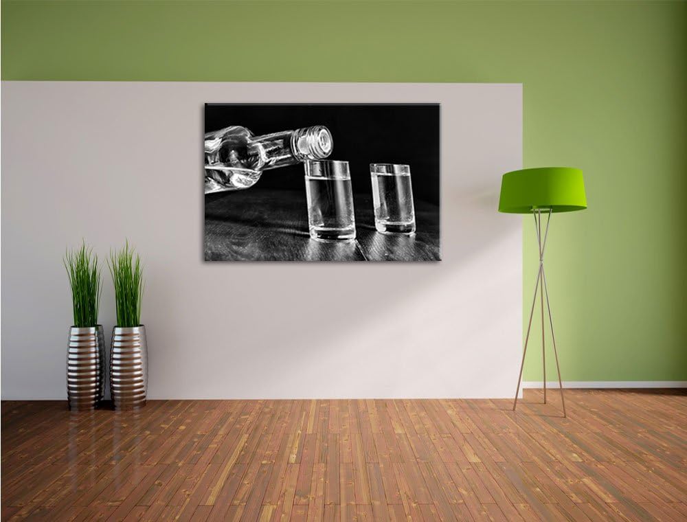 Pixxprint Vodka Whisky Party als Leinwandbild/Grösse: 100x70 cm/Wandbild/Kunstdruck/fertig bespannt,