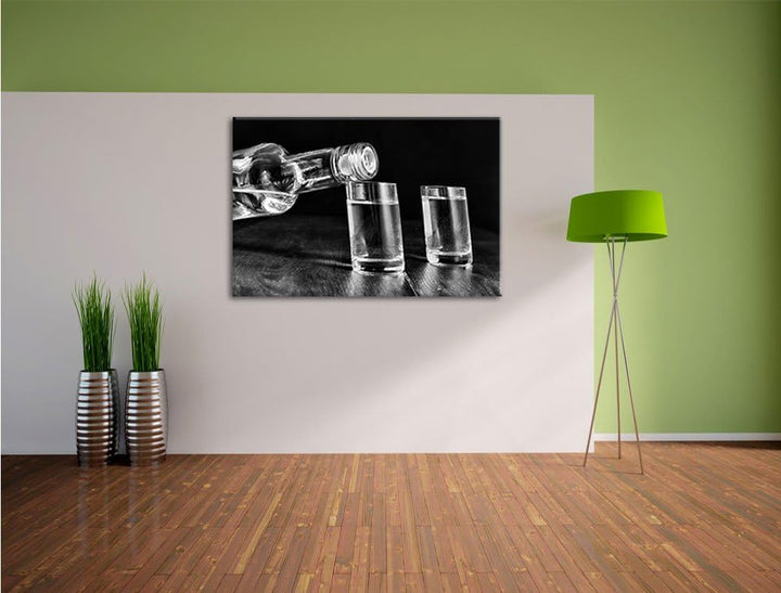 Pixxprint Vodka Whisky Party als Leinwandbild/Grösse: 100x70 cm/Wandbild/Kunstdruck/fertig bespannt,