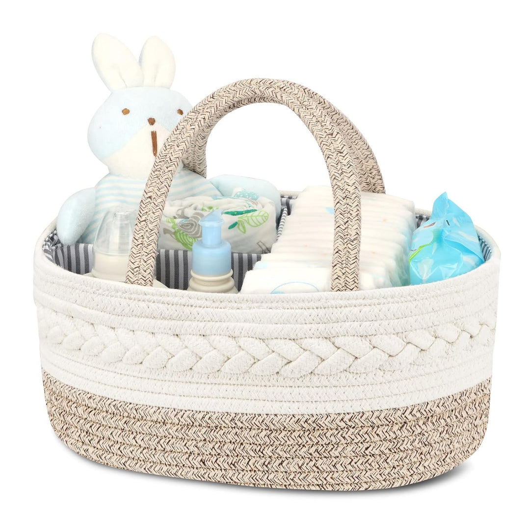 Maliton Wickeltisch Organizer，Baby Organizer Korb，Aufbewahrungskorb für den Wickeltisch，Windel Caddy
