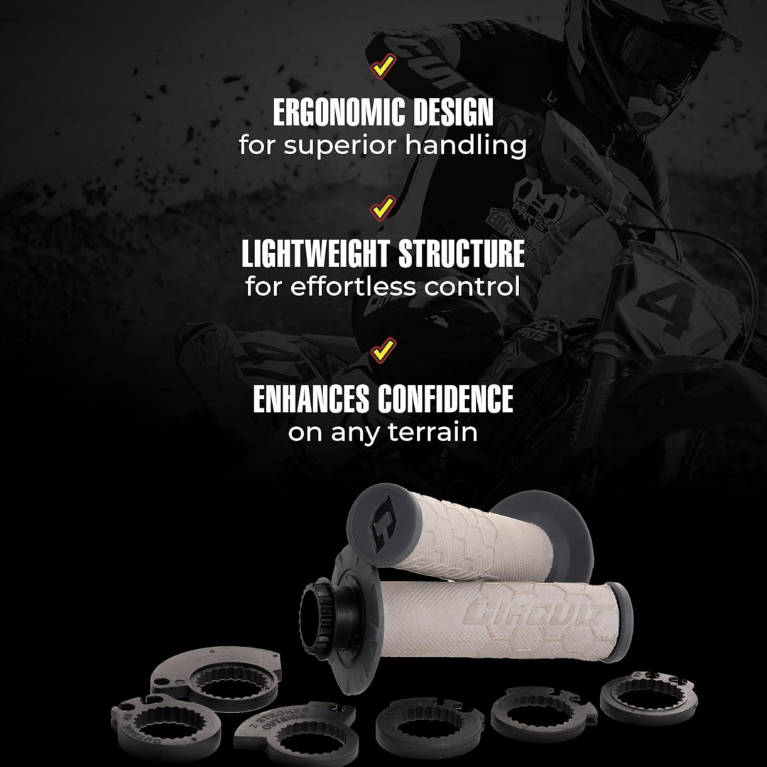 Circuit Equipment MA016-23A Motorradgriffe Kira Lock-on, Grau