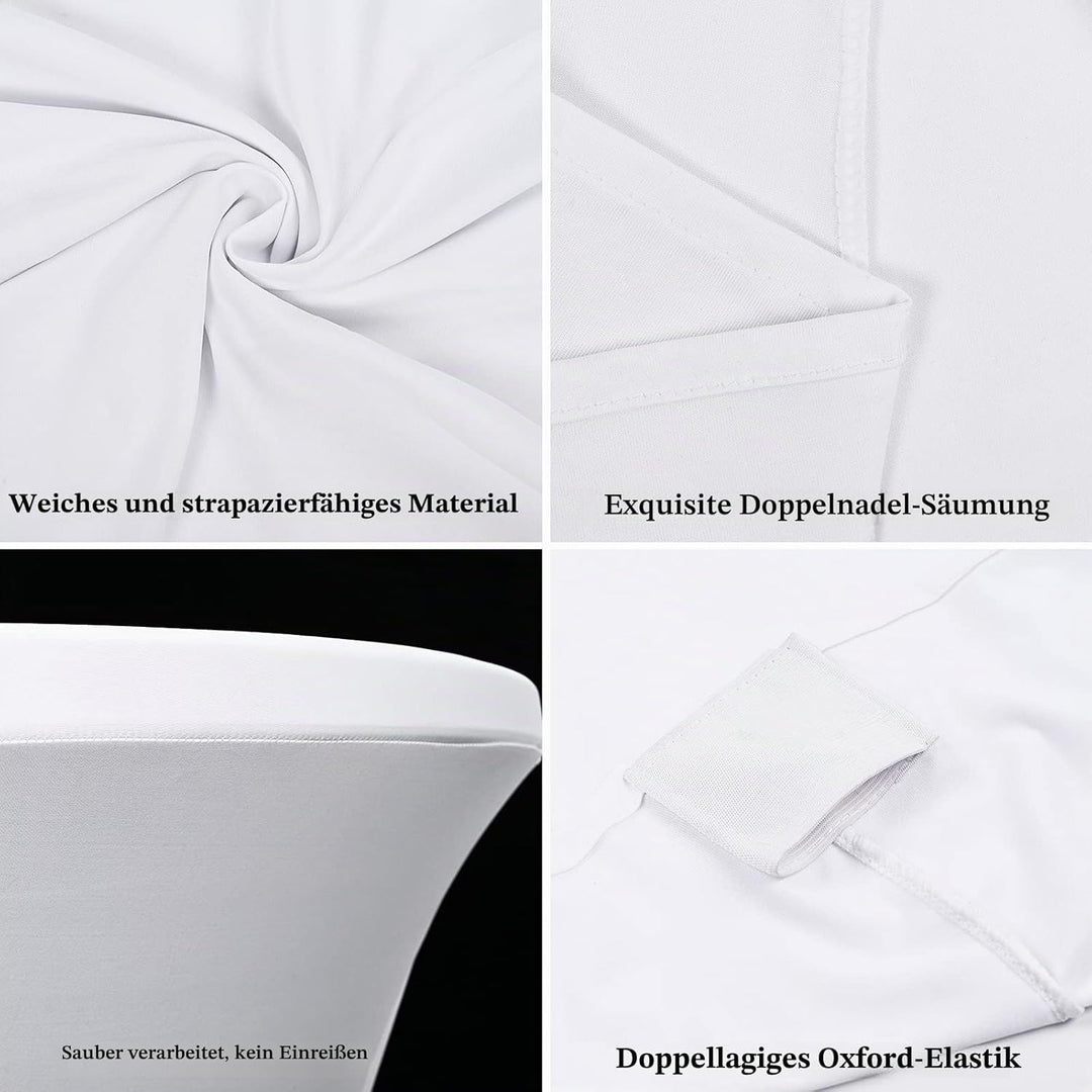 Pesonlook 3er-Set Stretch Stehtisch Husse für Bistrotisch Ø 70-75 cm Elegante,Verstärkung im Fussber