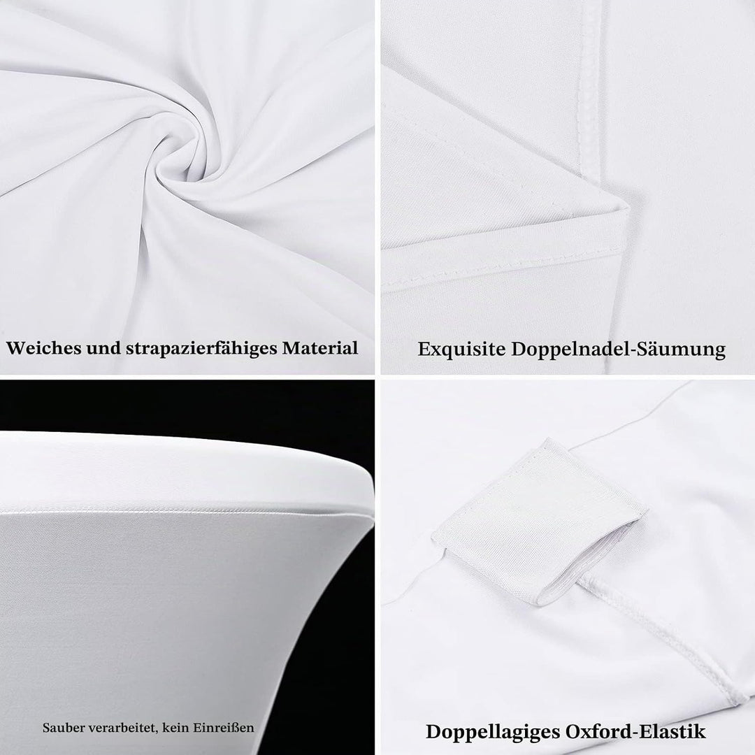 Pesonlook 8er-Set Stretch Stehtisch Husse für Bistrotisch Ø 70-75 cm Elegante,Verstärkung im Fussber