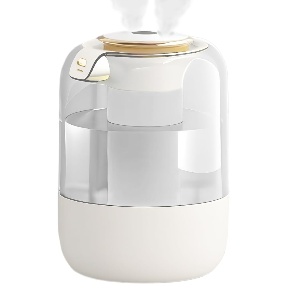 Luftbefeuchter Schlafzimmer Top-Fill Humidifier - 2L 360° Doppeldüse Raumbefeuchter mit 7 Farben Nac