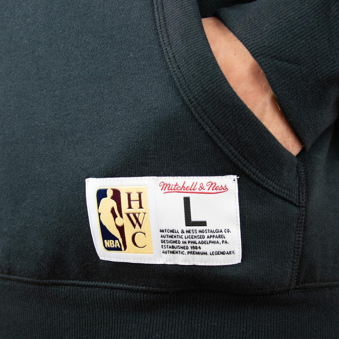 Mitchell & Ness NBA Game Time Fleece Hoodie Vintage Logo, Black Chicago Bulls, Schwarz M, Chicago Bu