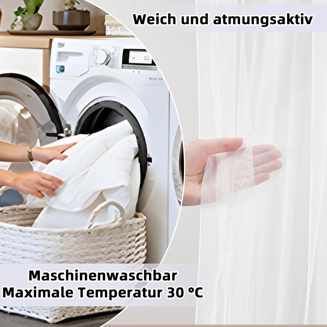 GFCC Hausbett Himmel Vorhänge 2er Set, Tüll Betthimmel Himmelbett für Hausbett Deko & Himmel für Kin
