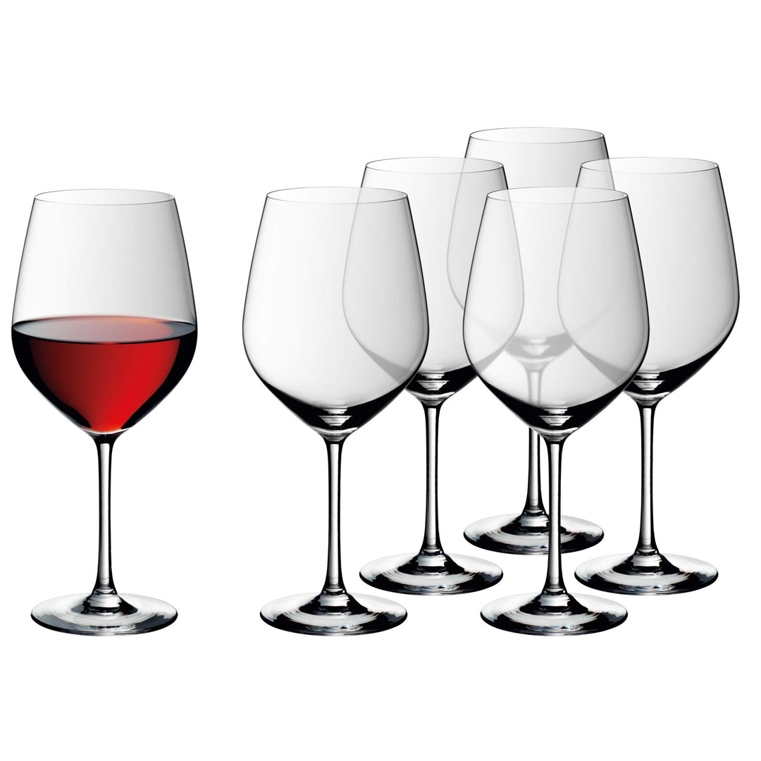WMF Easy Plus Burgunder Weingläser Set 6-teilig, 700ml, Kristallglas, spülmaschinengeeignet, transpa