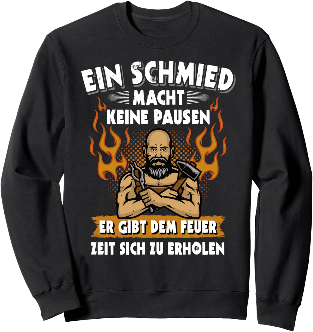 Hufschmied Schmiedezange Schürze Amboss Spruch Mann Fun Sweatshirt