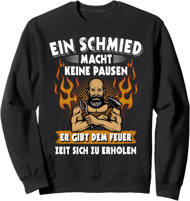 Hufschmied Schmiedezange Schürze Amboss Spruch Mann Fun Sweatshirt