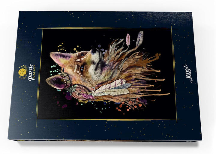 Fuchs mit einem Totem - Premium 1000 Teile Puzzle - MyPuzzle Sonderkollektion von Puzzle Galaxy, 100
