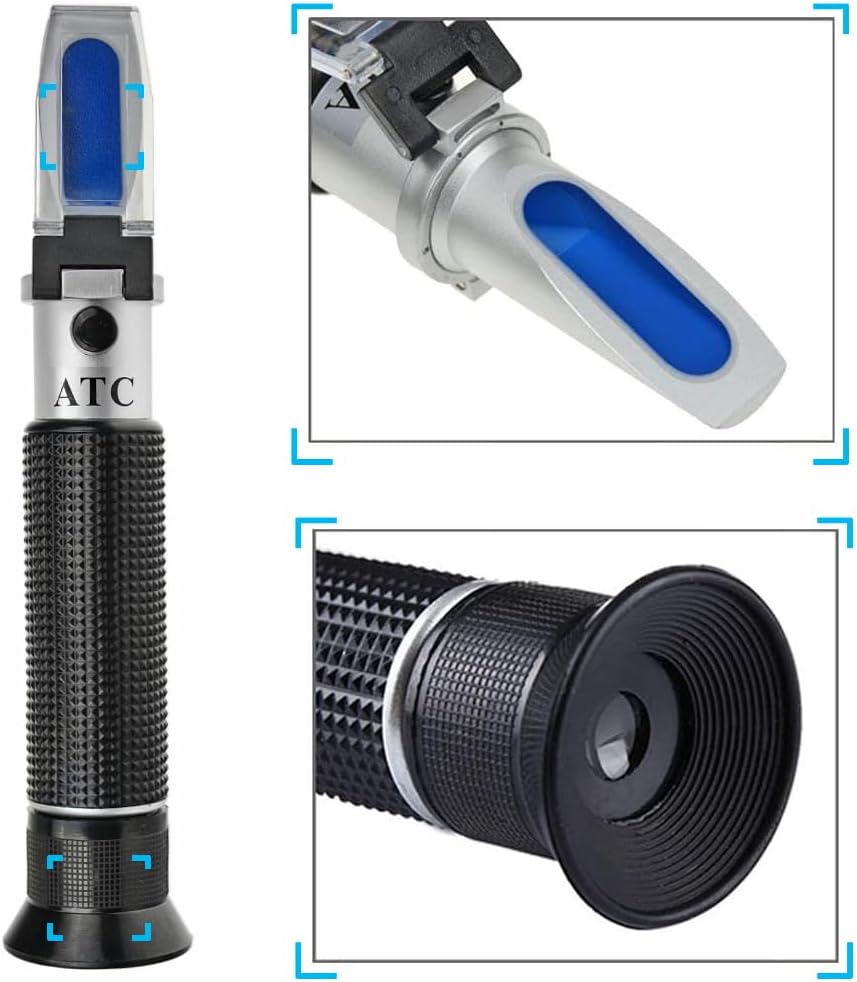 Agriculture Solutions Refraktometer für Meerwasser- und Meerwasser-Aquarien, 0-100 PPT mit automatis