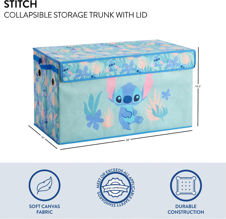 Idea Nuova Disney Stitch Faltbarer Aufbewahrungskoffer – robuster Organizer mit weichem Deckel – 71,