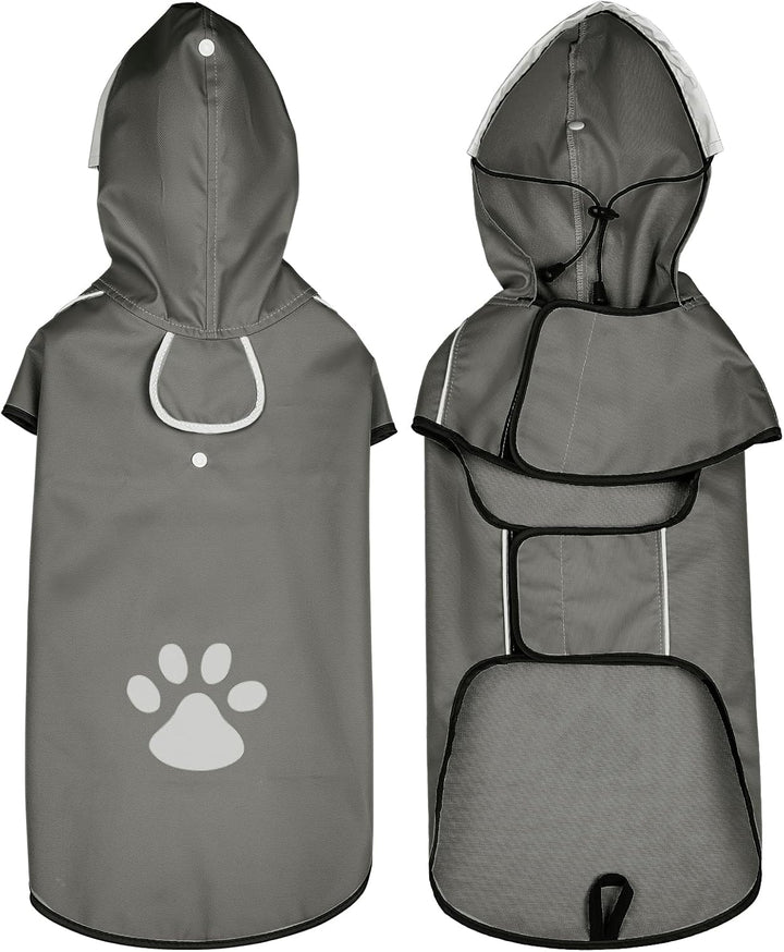 Hunde Regenjacke Reflektierender, Regenmantel Hund Wasserdicht, Hunderegenmantel mit Kapuze, Verstel