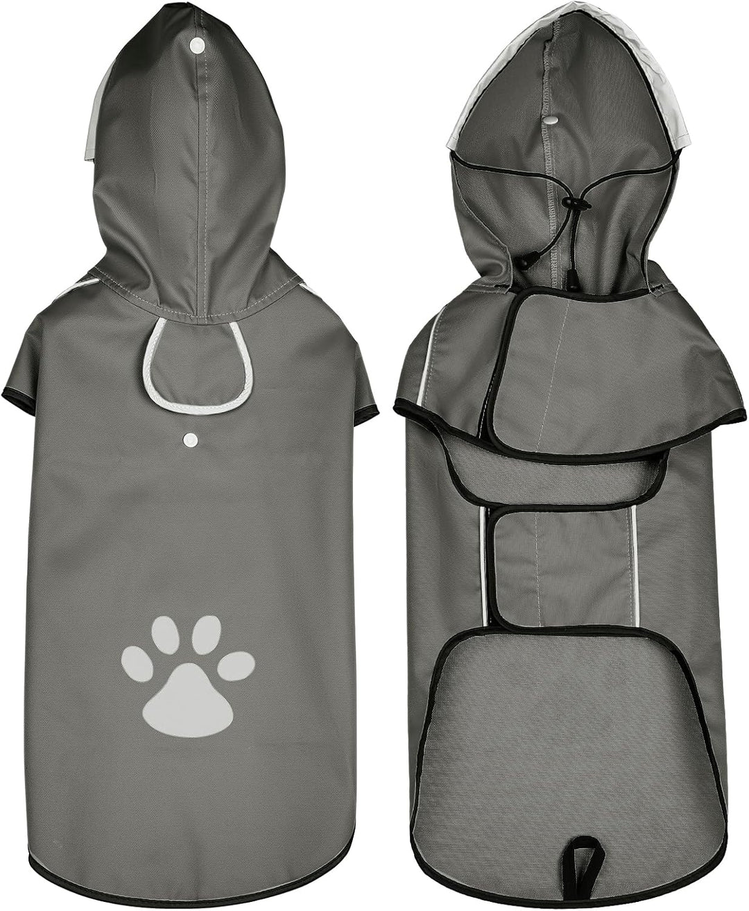 Regenjacke DQGHQME Haustier Regenmantel mit Kapuze, Einstellbare Hunderegenmantel, Hundemantel Wasse