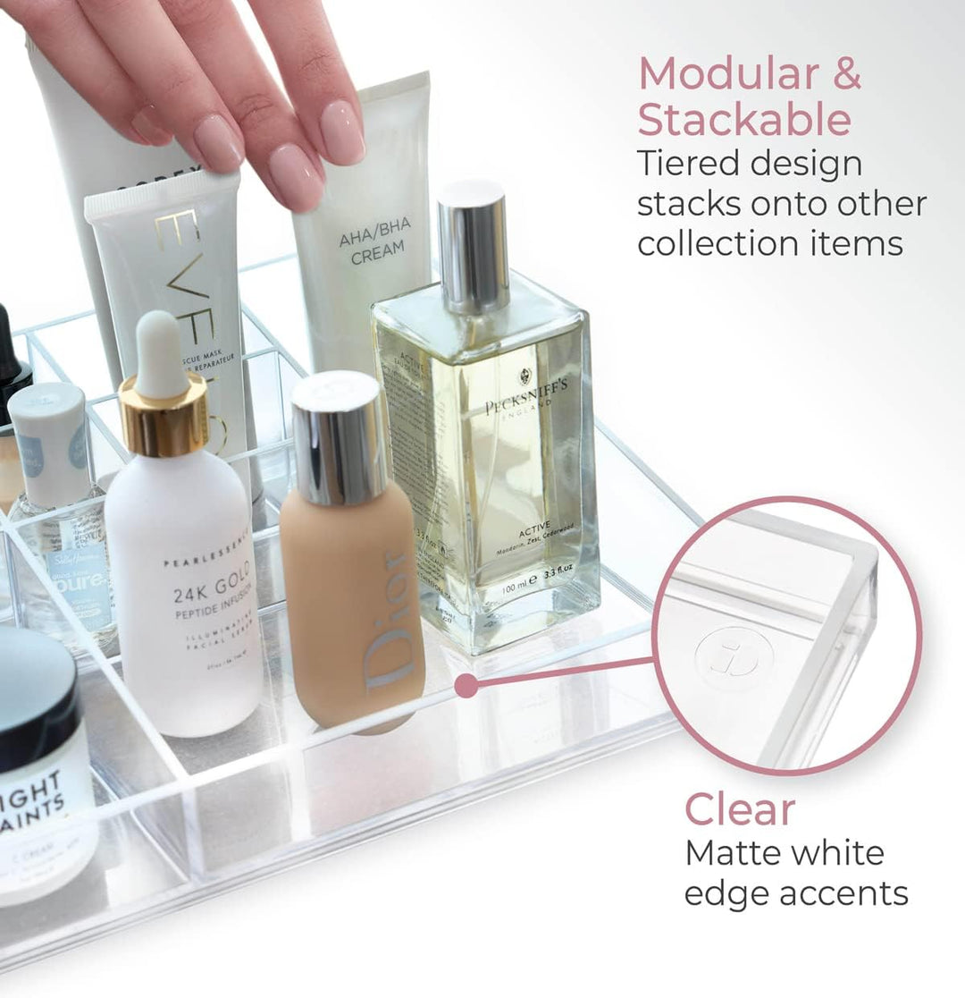 iDesign Make-up Organizer, Schmink Aufbewahrung mit 13 Fächern aus der Signature Series by Sarah Tan