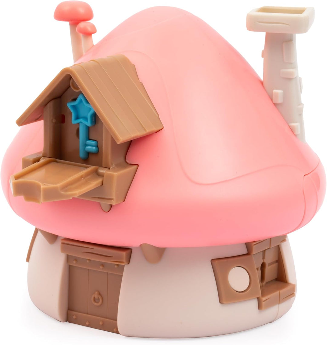 Giochi Preziosi Die Schlümpfe, Smurfette und Haus mit pinkem Dach Spielset mit Zubehör und Aufkleber