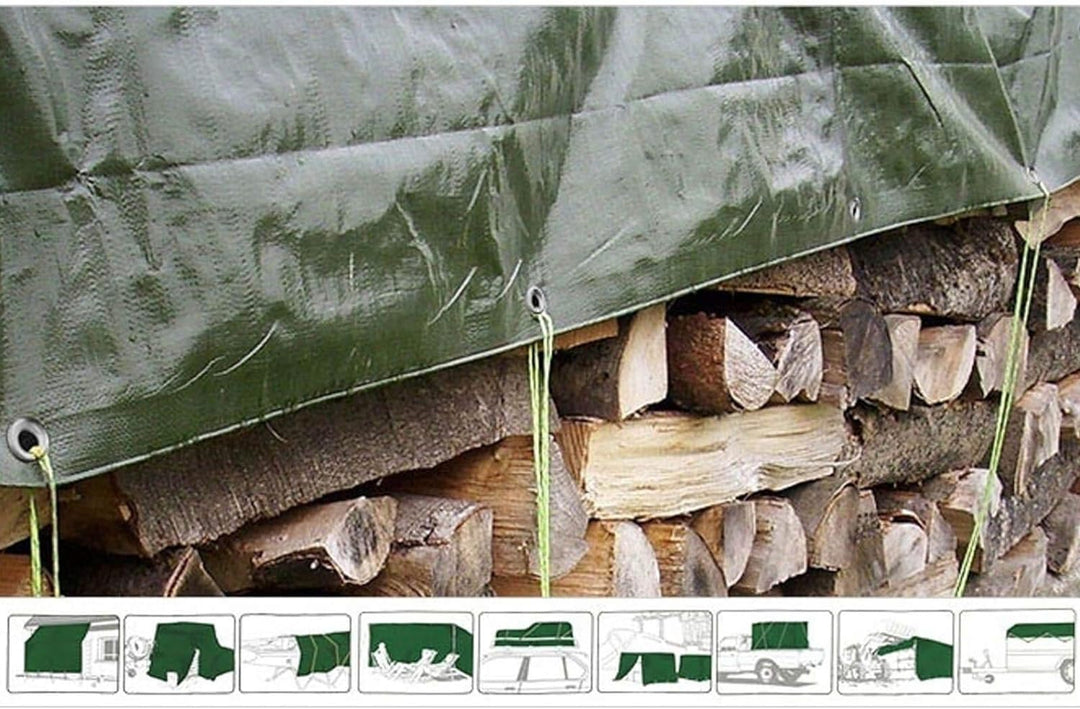 PolyTarp PE-Abdeckplane - Gewebeplane - 210 g/m² - grün 6,0 m x 8,0 m 6m x 8m, 6m x 8m
