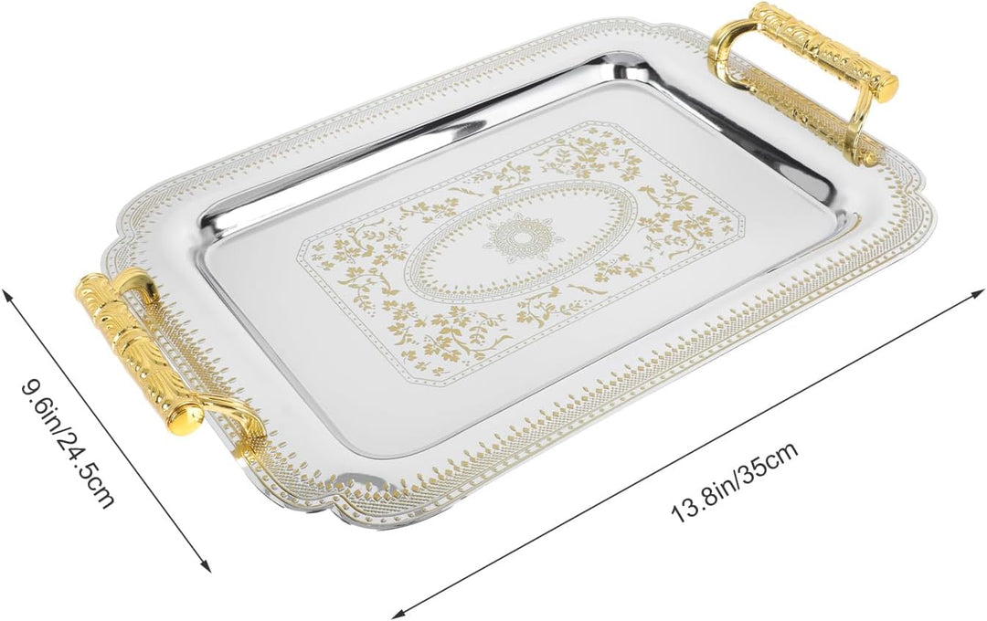 Cabilock Party Food Platter Rechteckiges Serviertablett Serviertablett mit Griffen Nordic Servierpla