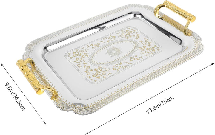 Cabilock Party Food Platter Rechteckiges Serviertablett Serviertablett mit Griffen Nordic Servierpla