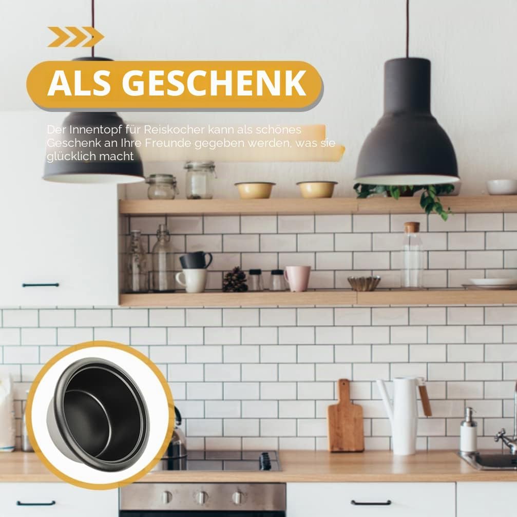 UPKOCH Antihaft Reiskocher Topf Reiskocher-Innentopf 1. 5L Elektro-Reiskocher-Einlage Antihaft-Reisk