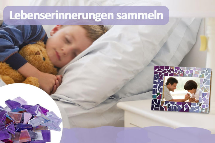 AiYoYo DIY Fotorahmen Bastelset Geschenke für Kinder und Erwachsene Mosaik Bilderrahmen Kreatives Ba