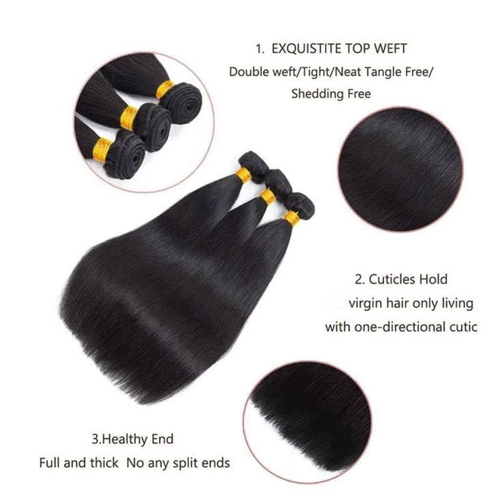 12A Human Hair Bundle Straight Bundles Human Hair 10 12 14 Zoll 100% Unprocessed Brazilian Virginhai
