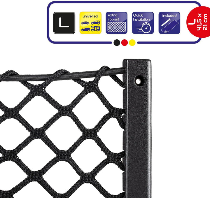 alca® Ablagenetz L Innenraum Camping Travel 41,5 x 21 cm Universal schraubbar & klebbar