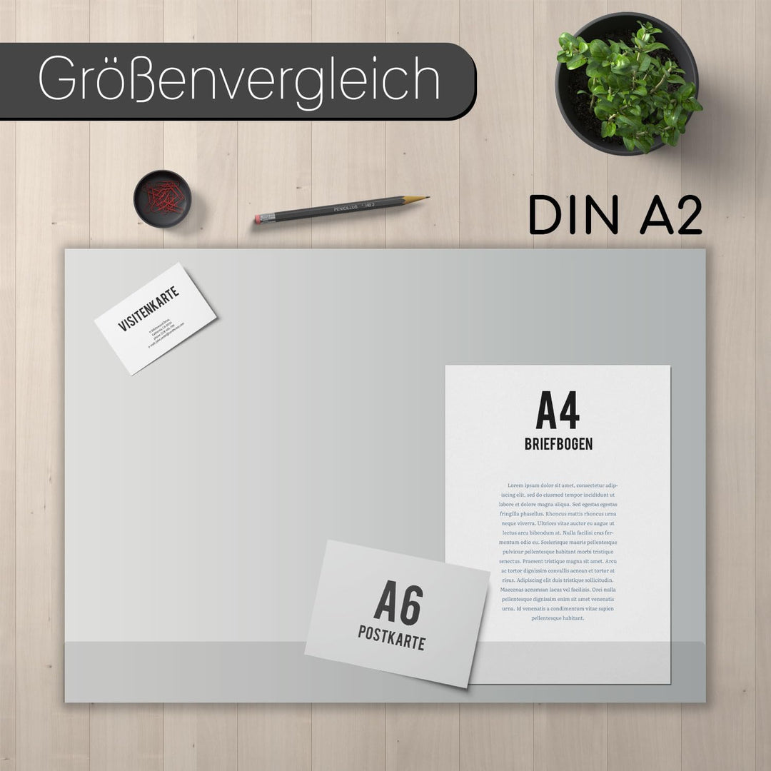 2er-Set Schreibtischunterlage Mamor-Optik und Kantenschutz I DIN A2 I aus Papier zum Abreissen I Sch