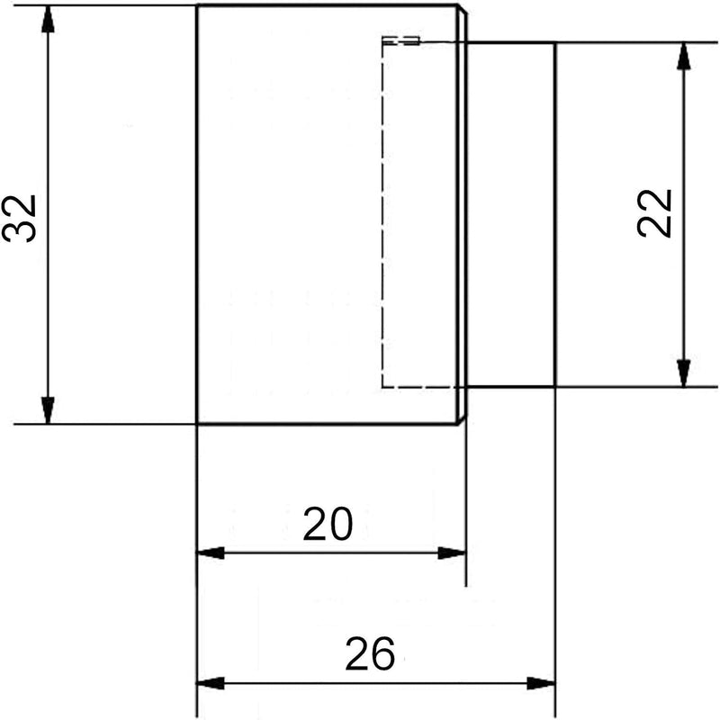 STOPPLA 5 x Türstopper Arkon - ø 32 mm/Tiefe: 20 mm - Design Türdämpfer echt Edelstahl 5 Stück - Ark